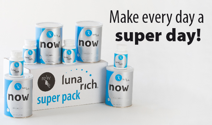 The LunaRich Super Pack gives you smart, convenient options to start an epigenetic health program and launch your own Reliv business.